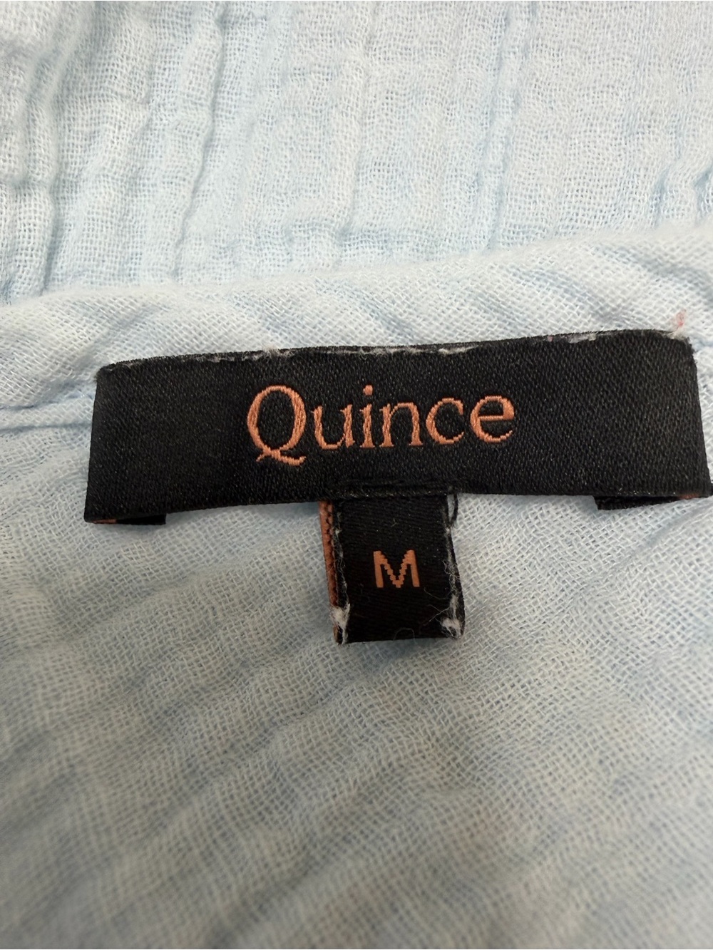 Quince 100% Organic Cotton Gauze Tiered Maxi Dress in Nantucket Blue Medium $128 - Picture 11 of 13